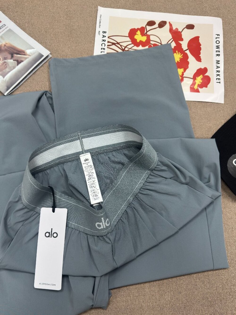NWT🍯ALO Yoga Suit Up Trouser Steel Grey🚴(Regular 30 inches)Wide Leg Athleisure - Picture 6 of 8